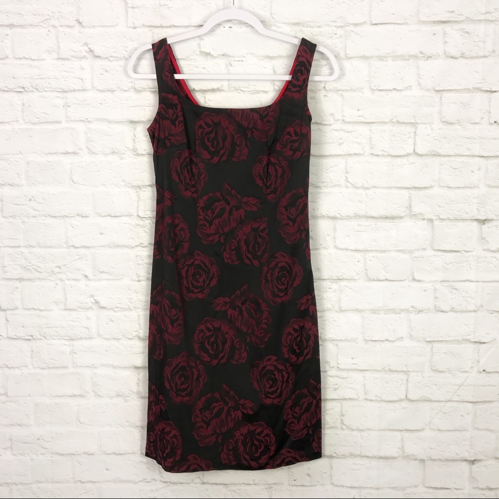 Vintage Tessuto Floral Sleeveless Cocktail Dress